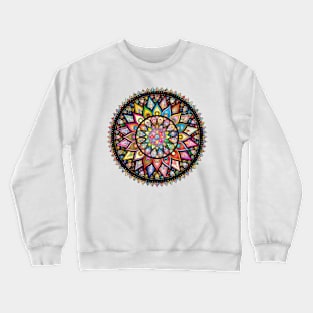 Colourful round mandala design Crewneck Sweatshirt